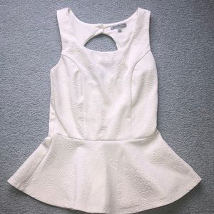Charlotte Russe White Peplum Top